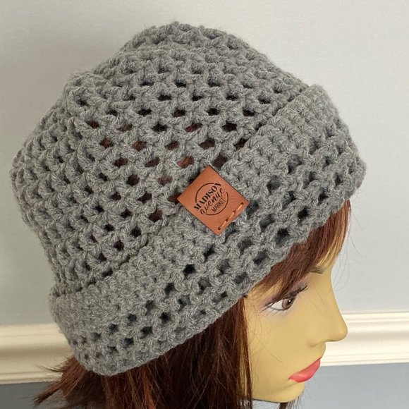 Gray Slouchy Beanie - Soft Warm  Beanie  Teen / Adult - INVENTORY REDUCTION SALE - Picture 7 of 9